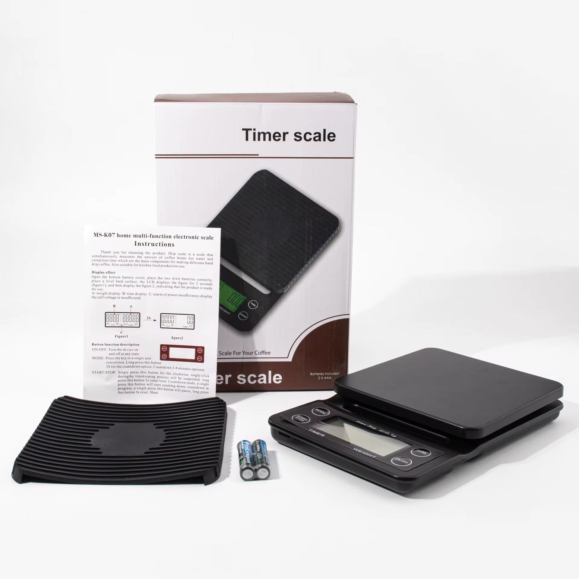 TJ Coffee Scale with Timer - 3Kg