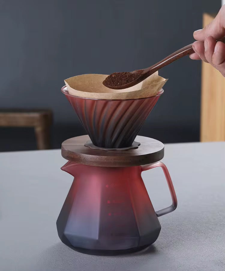 Pour Over Coffee Pot & Dripper - elegant pink