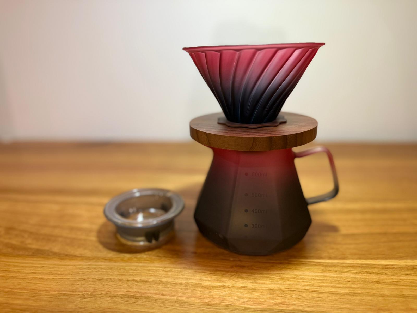 Pour Over Coffee Pot & Dripper - elegant pink