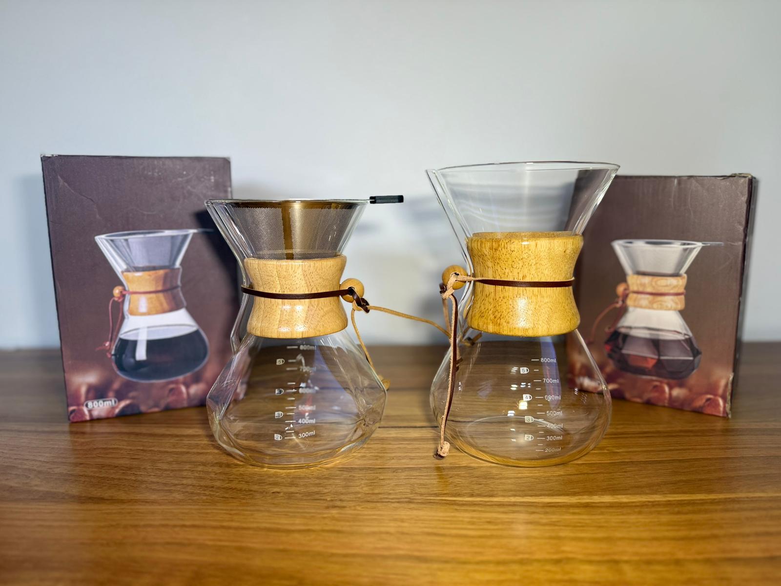 Chemex with reusable stainless steel filter - 800ml
